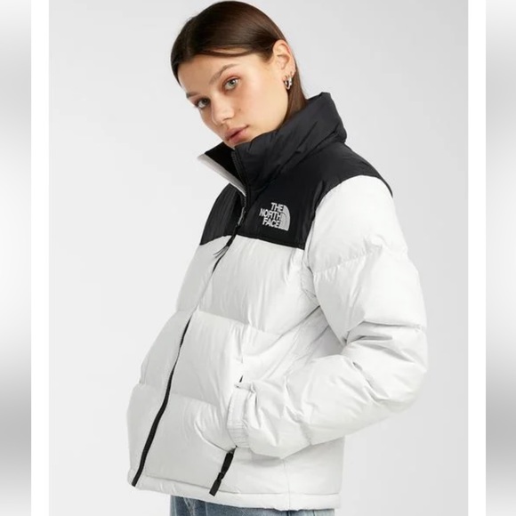 The North Face 1996 Retro Nuptse Puffer Jacket - Black and White - Picture 3 of 7